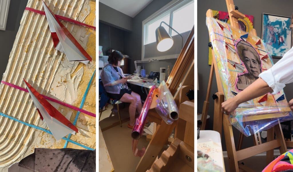 Filipino American Art. Process of creating the piece.