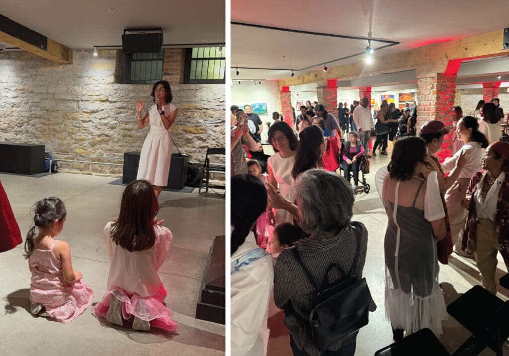 Filipino American Art. Lumpia Fusion Exhibit reception at Epiphany Center for the Arts in Chicago.