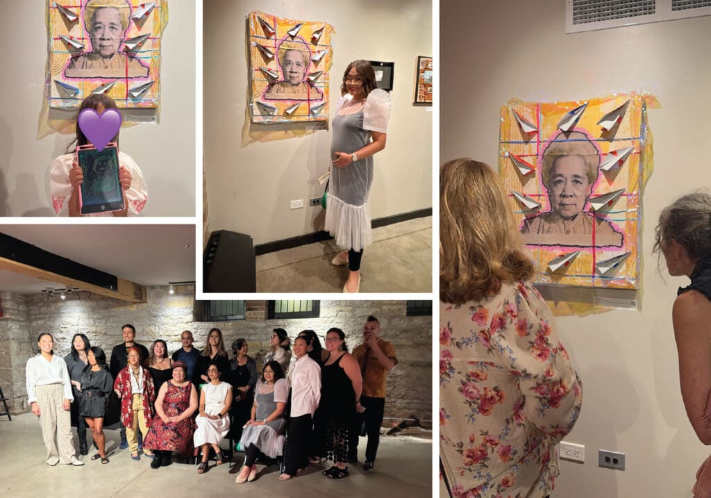 Filipino American Art. Lumpia Fusion Exhibit reception at Epiphany Center for the Arts in Chicago.