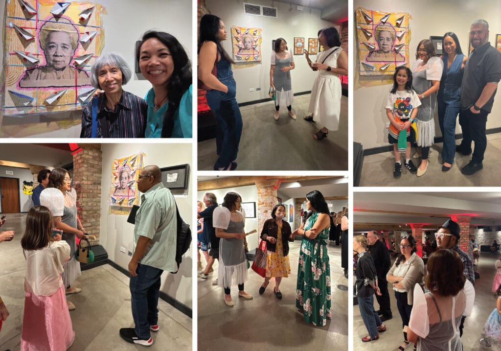 Filipino American Art. Lumpia Fusion Exhibit reception at Epiphany Center for the Arts in Chicago.